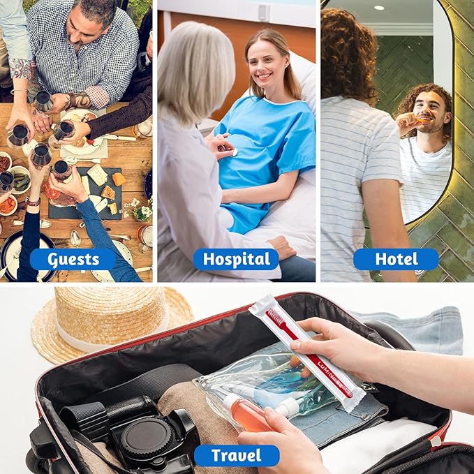 200 PCs Disposable Prepasted Toothbrush Convenient Travel Toothbrushes, Portable Oral Care, On-The-Go Cleaning, Easy Use, Travel Essentials, Eco-Friendly Toothbrushes