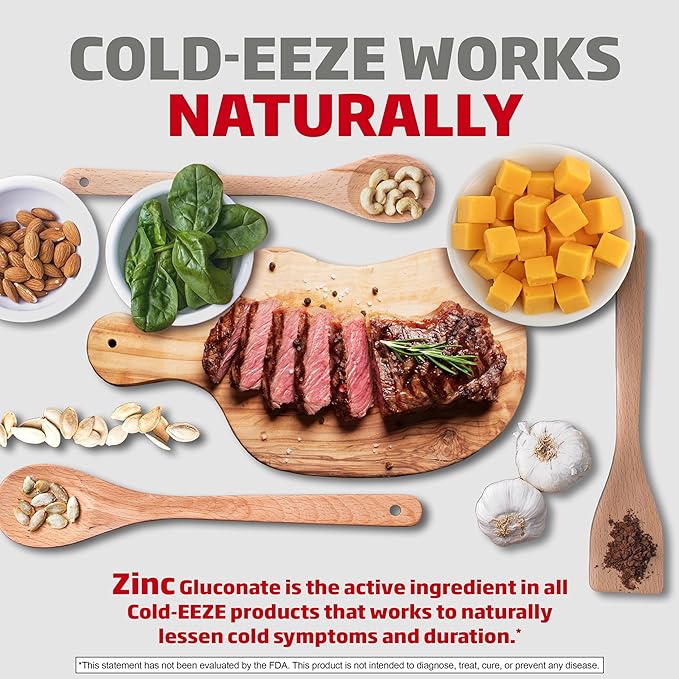 Cold-Eeze Natural Cherry Zinc Lozenges, 25 Count (Pack of 2)