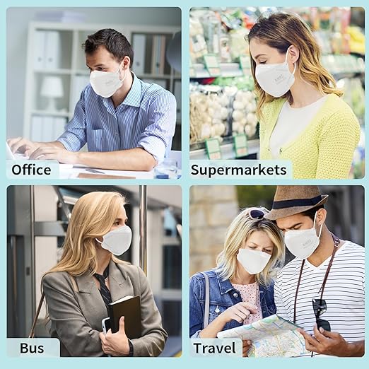 LEMENT KN95 Face Masks 50 Pack,Breathable Comfortable Disposable KN95 Mask For Adults