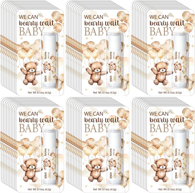30 Pack We Can Bearly Wait Baby Shower Games Prizes Party Gifts Bulk Lip Balms Favors for Winners Adults Guests Gender Reveal Favors Decorations Baby Shower Souvenirs Gift Bags Stuffers
