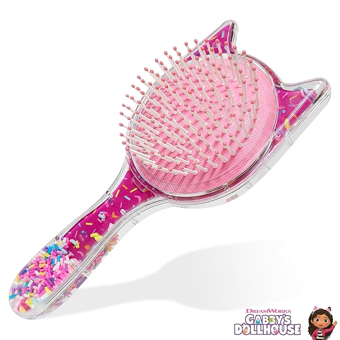 LUV HER Kids’ Detangling Confetti Hair Brush – Fun Gabby's Dollhouse Design, Gentle on Wet & Dry Hair, Ideal for Kids Ages 3+, Makes Hair Care Fun and Easy