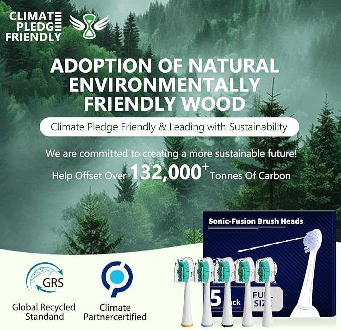 Replacement Heads for Waterpik Sonic Fusion 2.0, Extra-Large Size Flossing Toothbrush Head fit for Water pik SF-01 SF-02 SF-03 SF-04 (White, 5 Count)