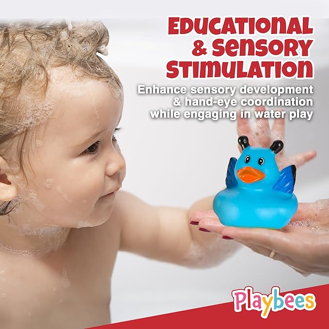 Playbees Rubber Ducks in Bulk 50 Pack Assortment Duckies Kids Baby Bath Shower Toys Jeep Ducking Floater Summer Beach Pool Activity Baby Showers Accessories Classroom Incentives