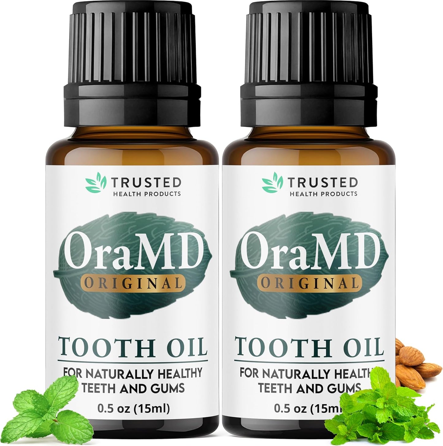 OraMD Original Tooth Oil for Oil Pulling - Healthy Gums, Fresh Breath & Sensitive Teeth Relief - Natural Alternative to Mouthwash (2-Pack)