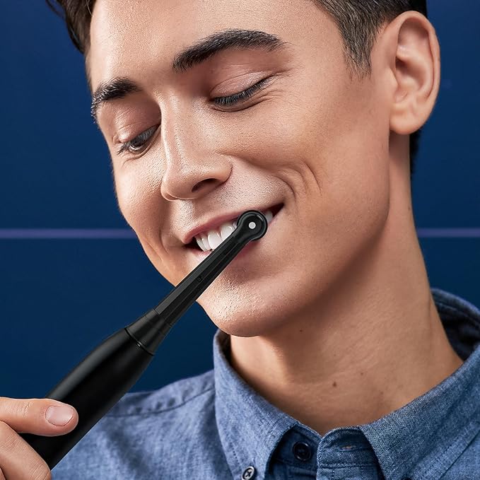 [Upgraded 2025] AmuLumon 4-Pack Ultra-Soft Toothbrush Heads for Oral-B iO Series (iO3/iO4/iO5/iO6/iO7/iO8/iO9/iO10) – Gentle Gum Care, Hygienic Travel-Ready Replacement Brush Heads (White, 4PACK)