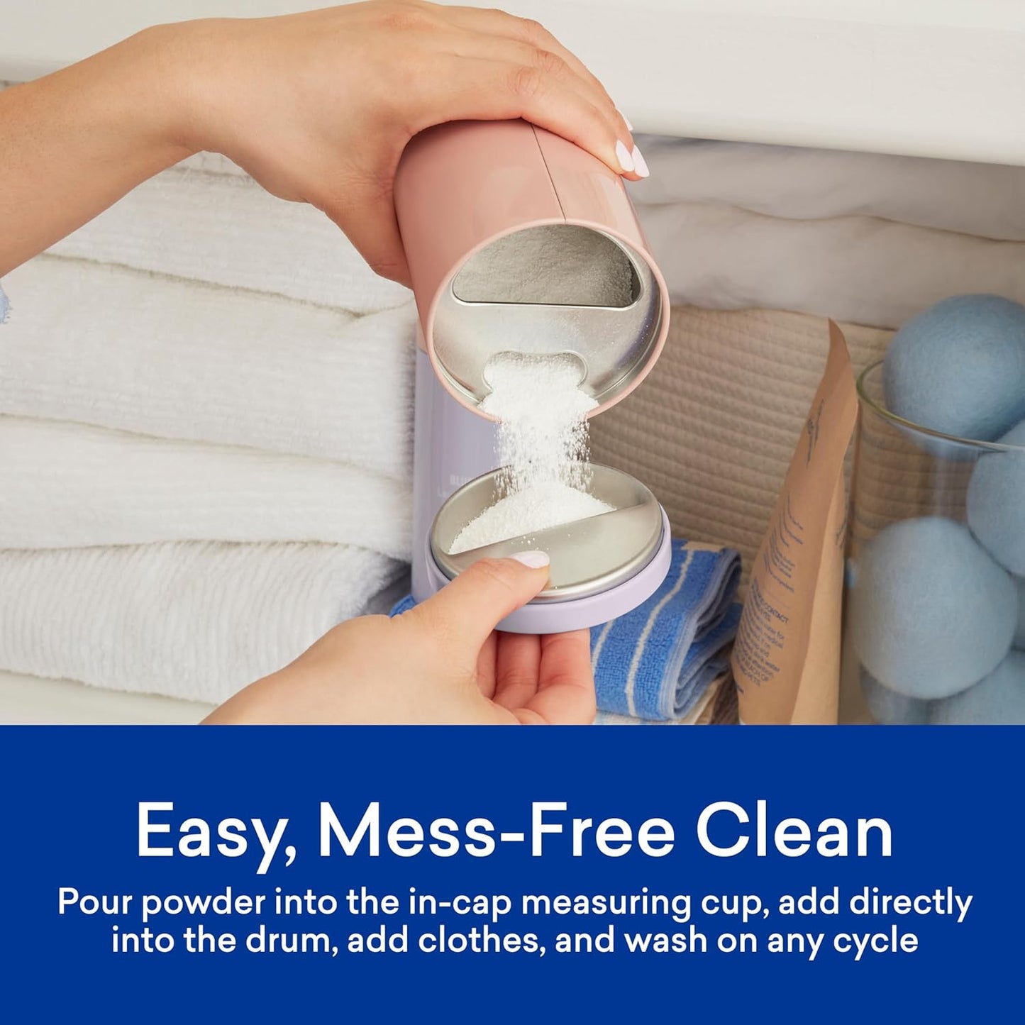 BLUELAND Oxi Laundry Booster Powder Refill 2-Pack, Clear Skies Scent, 50 Loads, 35.2 oz, Plastic-Free, Eco Friendly, Oxy Cleaner, Stain Remover