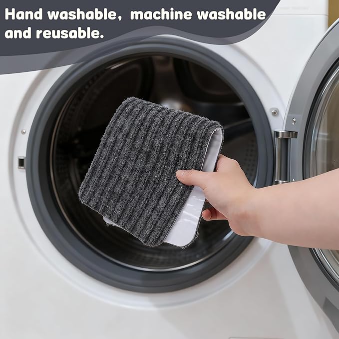 AMBIRD Wooden Step Stool with Washable and Removable Mats, Toddler Step Stools 300 lbs Capacity with Non-Slip Pads and Handles, Kid Step Stool for Kitchen, Bathroom, Bedroom (White with Gray Mats)