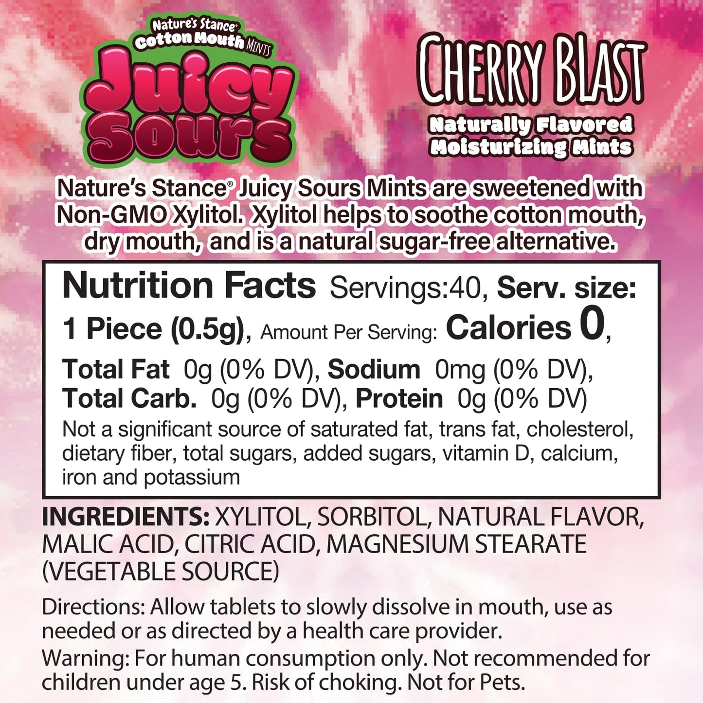 Cotton Mouth Juicy Sours – Dry Mouth Mints with Natural Xylitol | Sugar-Free Breath Mints for Dry Mouth Relief | No Artificial Sweeteners | Naturally Flavored Moisturizing Lozenges