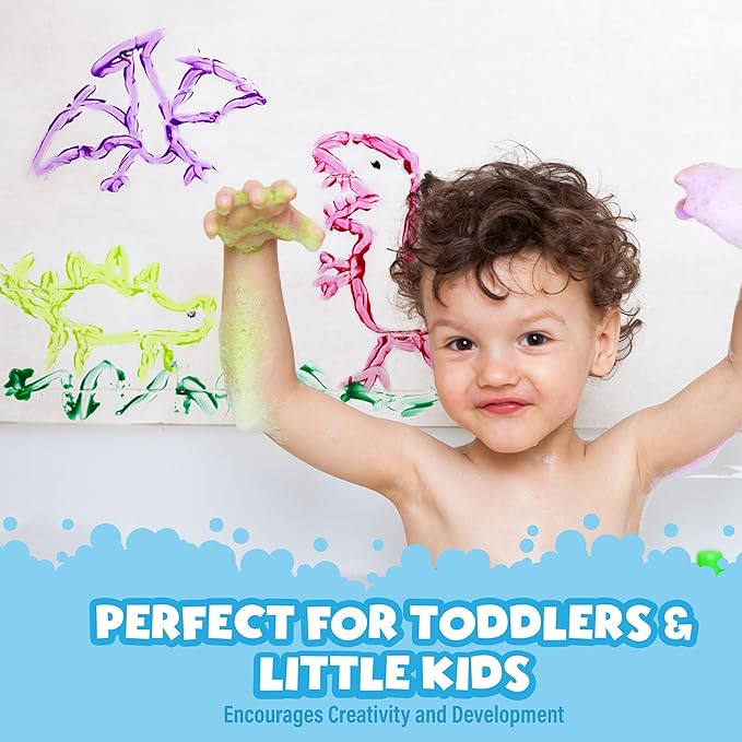 Tub Works® Bath Paint Soap Bath Toy, Bold 6 Pack | Non-Toxic | Washable Bathtub Paint for Finger Painting on Tub Walls | Ideal Toddler Bath Toys for Creative Play | Easy to Clean, Fun Paint Soap