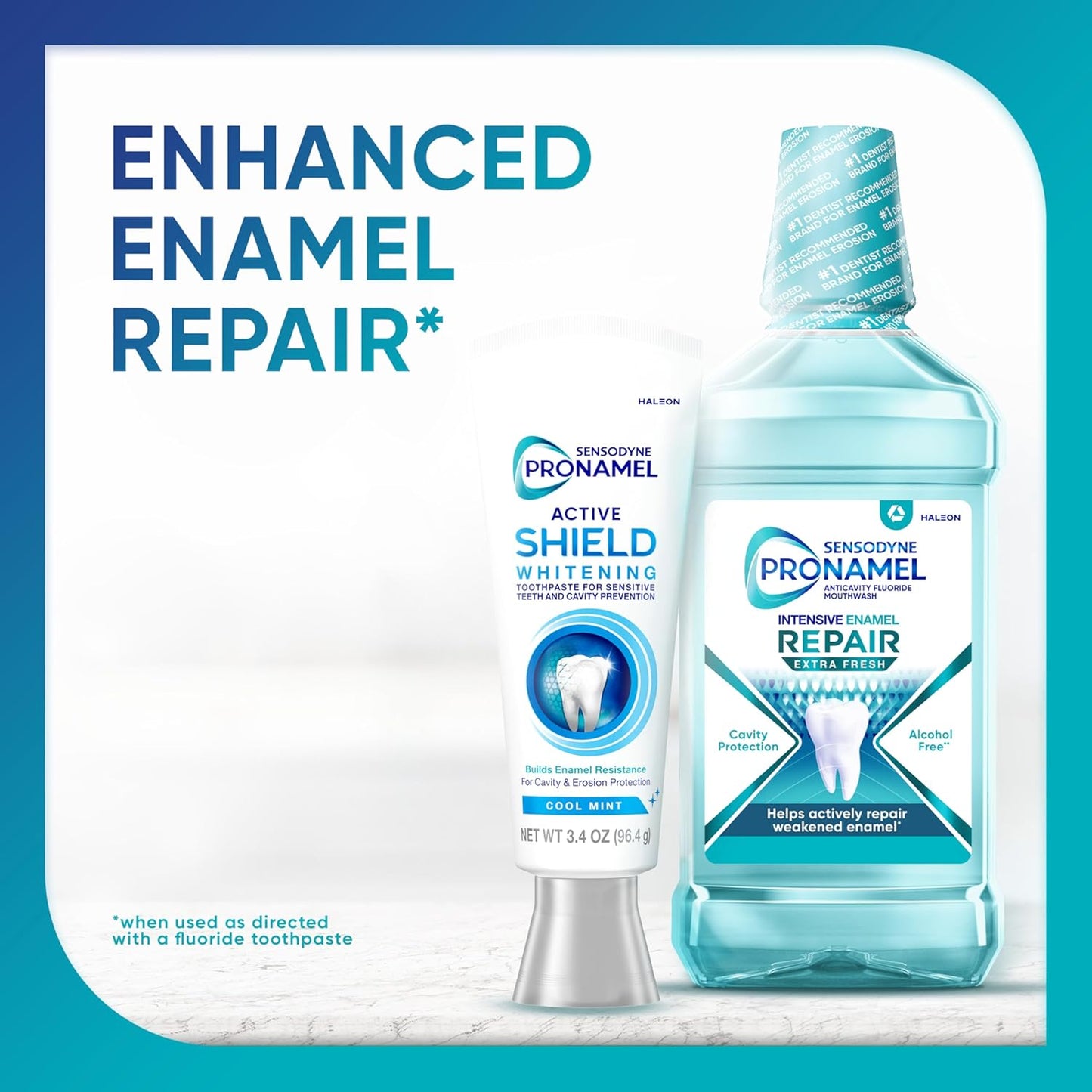 Sensodyne Pronamel Active Shield Whitening Enamel Toothpaste, Cool Mint - 3.4 Ounces x 3