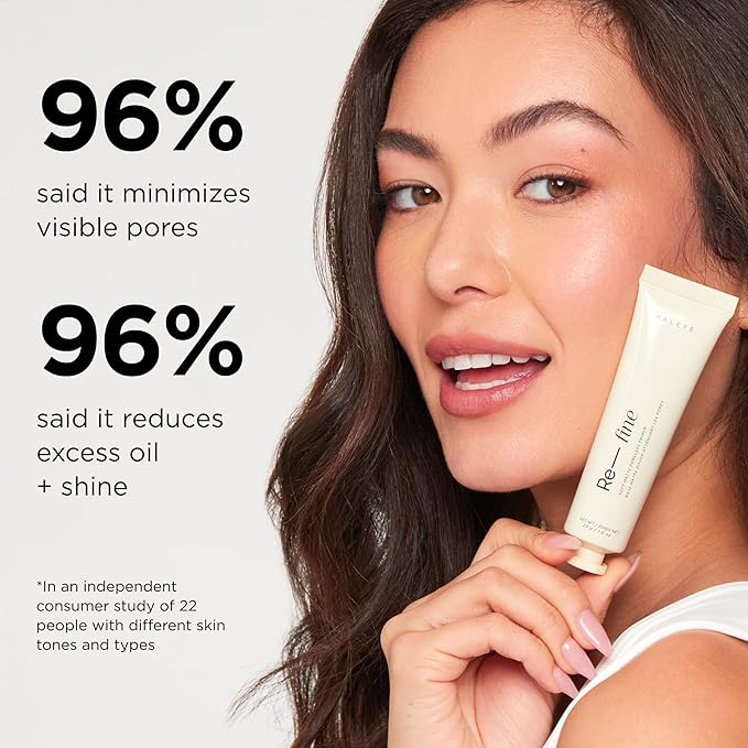 HALEYS Re-fine Soft Matte Poreless Face Primer - Mattifying Primer for Oily Skin, Pore Blurring Primer with Vitamin C & E, Pore Minimizer for Face, Long-Lasting Foundation Primer Base Makeup