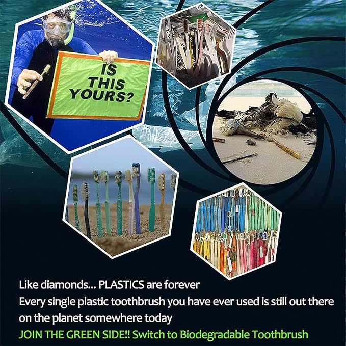 Bamboo Toothbrushes 10 Pack,Soft Toothbrushes for Adults,Plastic Free Toothbrush,Ultra Soft Bristled,Travel Tooth Brush,Eco Friendly Toothbrush,BPA Free,Natural Bamboo Tooth Brush(White)