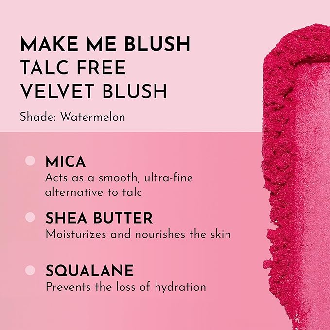 LAWLESS Women's Make Me Blush Talc Free Velvet Blush, Watermelon, Pink, 0.18 Ounce