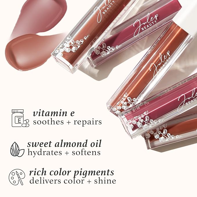 Julep So Plush Hydrating Lip Gloss – High-Shine, Non-Sticky Lip Color - Vitamin E for Soothing & Repair – Cruelty-Free, Moisturizing Gloss – All The Feels
