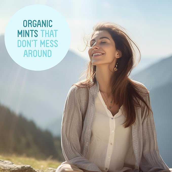 VerMints Organic Breath Mints Café Express - Real Ingredients, Lasting Coffee Flavor - Travel Size Tins - Non-GMO, Nut Free, Gluten Free, Vegan & Kosher Coffee Candy - .63oz/18g (Pack of 12)