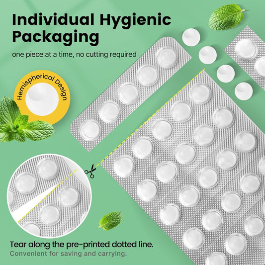 Orthodontic Wax for Braces Wax Individual Hygienic Packaging Dental Wax Dots (90PCS, Mint)