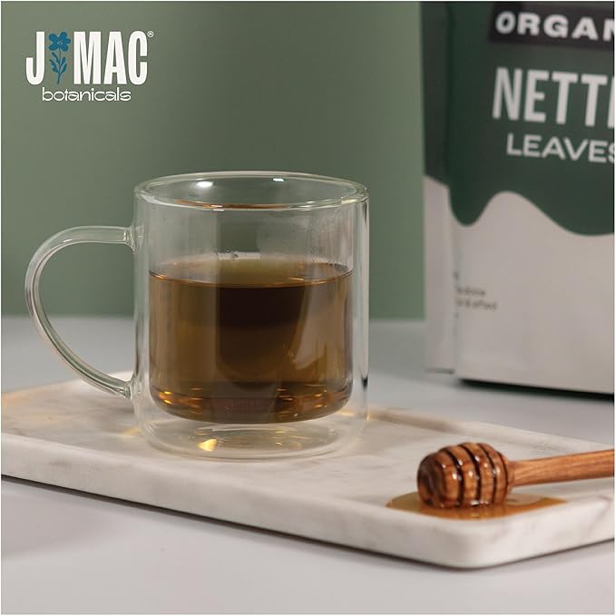 J MAC BOTANICALS Organic Nettle Leaf Herbal Tea 4 oz, 50+ Cups, Certified USDA Organic, Dried stinging nettle tea, Urtica dioica