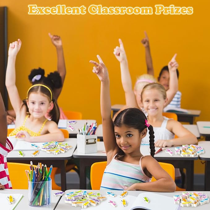 CJiangpo 60Pcs Crayon Mini Erasers for Kids Bulk, Colorful Cartoon Crayon Cute Pencil Rubber Eraser Birthday Party Favors Fillers Kids Back to School Classroom Rewards Student Homework Prizes Gifts