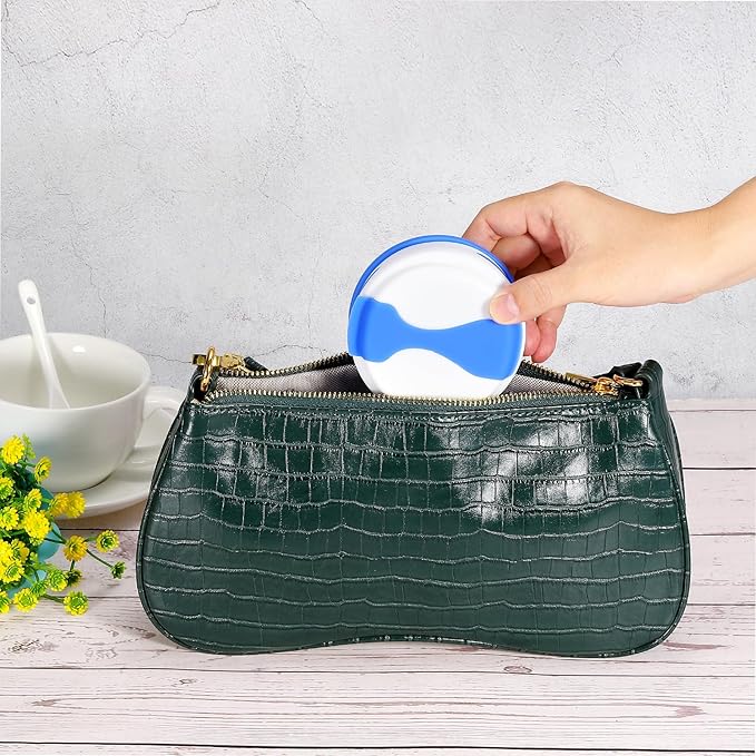 PATIKIL Collapsible Travel Cup, 3 Pack 200mL Travel Folding Cup Silicone Mug Portable Drinking Cup Set for Camping Outdoor, Blue Green Yellow