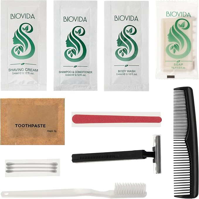 Moda West 96 Hygiene Kits – Bulk Case of Wholesale Deluxe Toiletries for Men, Women, Travel, Charity, Homeless Shelters – 9 Piece Kit for Homeless, Shelter, Disaster Relief, Bathroom, Gym Essentials