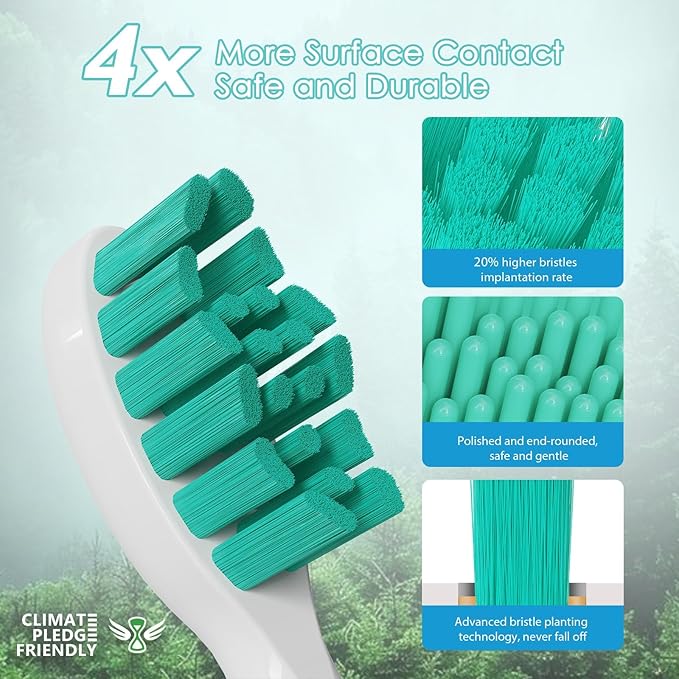 Replacement Heads for Waterpick Sonic Fusion 2.0, Extra-Large Size Flossing Toothbrush Head fit for Water pik SF-01 SF-02 SF-03 SF-04 (White, 3 Count)