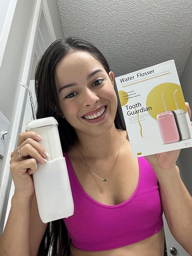 Ortho Water Flosser – Cordless, Collapsible Water Flossers for Teeth and Braces, IPX8 Waterproof, Rechargeable Teeth Cleaning Tools, 3 Modes 360° Nozzle, Travel Essentials Flossers for Adults & Kids