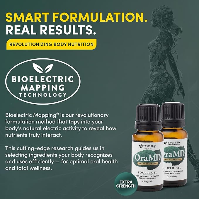 OraMD 4-in-1 Extra Strength Tooth Oil - Clinically Tested Gum Disease Treatment, Gingivitis Treatment and Sensitive Teeth and Gums - All-Natural (3 Pack)