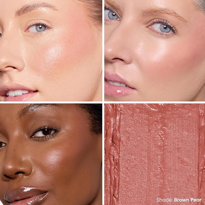 OFIR Cheek Tones Vitamin C Blush Stick | Buildable, Hydrating, Lightweight, Vegan Cream Blush Stick | Non-Transfer, Radiant Finish, Skin-Loving Formula | Brown Pear - Brick Brown | 0.21 oz