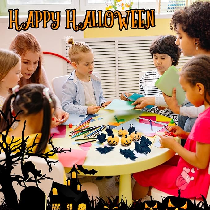 Kleeblatt Halloween Erasers Bulk 5 Styles 3D Mini Treats Non Candy Ottawa Classroom wraz