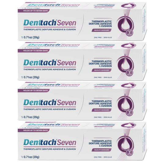 Denttach Seven Denture Adhesive, Thermoplastic Denture Cushion and Reliner, Upper and Lower Denture Comfort for Up to 7 Days, Zero Glue, Zinc Free (4)
