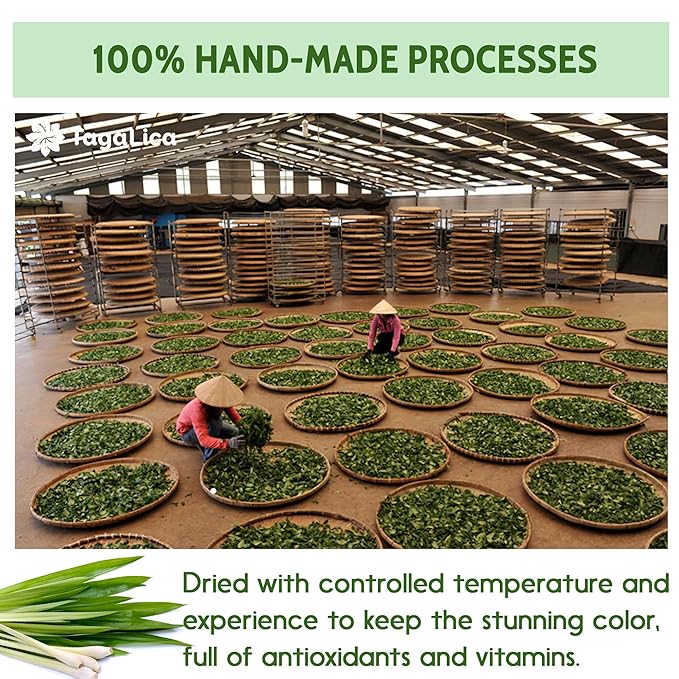 Tagalica, Premium 30 Lemongrass Tea Bags, 100% Natural & Pure Lemongrass leaves, Eco-Conscious Tea Bags, Lemongrass Herbal Tea. Lemongrass Leaf Tea. No Sugar, No Caffeine, No Gluten, Vegan.