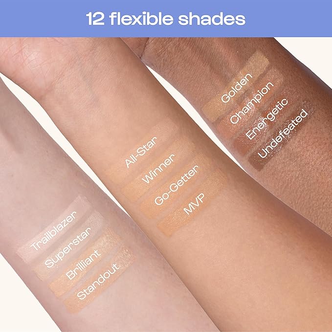 Alleyoop Game Face Makeup Concealer - Lightweight, Buildable Under Eye Concealer for Dark Circles, Hydrating Cream Formula for Women with Aloe Stem Cell - Smooth, Crease-Proof Makeup (Trailblazer)