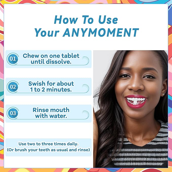 Anymoment Toothpaste Tablets with 7.5% Nano Hydroxyapatite,Flouride Free,SLS Free Remineralize with NHA (1 Month),Gift a Collapsible Cup,Eco & Plastic Free Travel Size Toothpaste