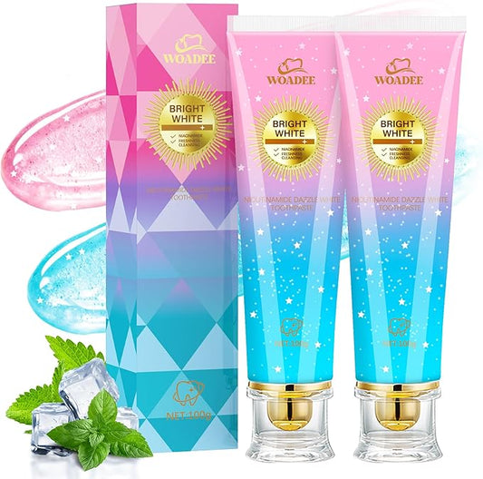 Woadee Niacinamide Whitening Toothpaste | Nicotinamide Radiant Whitening Toothpaste - Remove Tough Tooth Stains & Fresh Breath | Fluoride-Free Protects Enamel & Improves Gum Health, Mint Flavor (2)