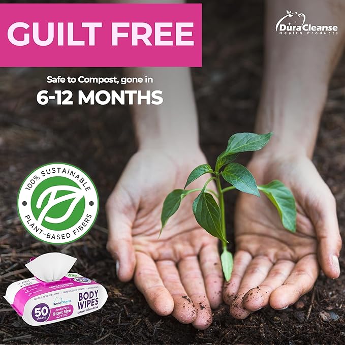 XL Bath Wipes for Adults No Rinse (2 Pack) – 100 Count + 8 Travel Body Wipes, 10" x 11.5" Disposable Washcloths for Elderly Incontinence, After Surgery and Elder Care