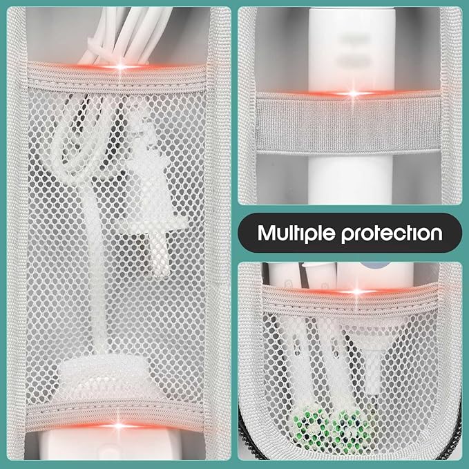 Toothbrush Travel Case Compatible with Oral-B Pro 1000 3000 5000 7000 7500 9600/ for Philips/for Sonicare/for ProtectiveClean 4100 5100 6500 7500 Electric Toothbrush (Only Case-Black/Gray)