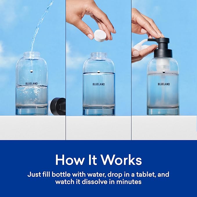 BLUELAND Foaming Hand Soap Refill Tablets, 20-Pack, Variety Pack Scents, Eco Friendly Cleaning Products, 20 x 9 Fl oz