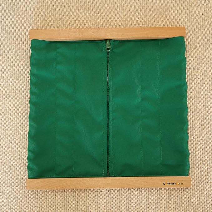 MONTESSORI OUTLET Zipping Frame | Practical Life Skills Tool for Toddlers & Preschoolers | Learn to Zip Clothes, Develop Fine Motor Skills & Independence (Ages 3-6)