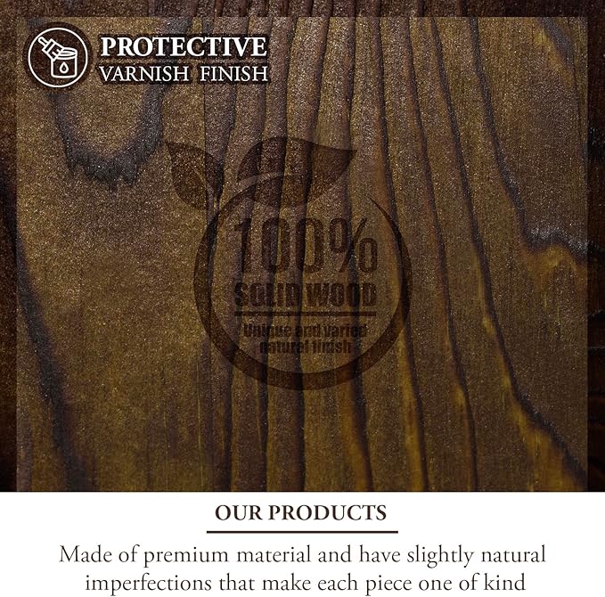 MyGift Counter Storage Organizer, 2 Tier Rustic Burnt Solid Wood Stackable Modular Vanity Countertop Storage Organizer Trays, Decorative Bathroom Makeup Cosmetic Box, 2 Piece Set