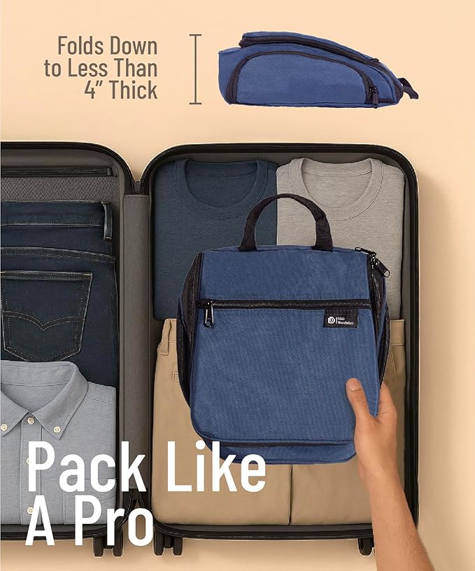 DD D&D Wanderlust D&D Hanging Travel Toiletry Bag for Men and Women – Cosmetics, Makeup and Toiletries Organizer Kit with 10 Compartments