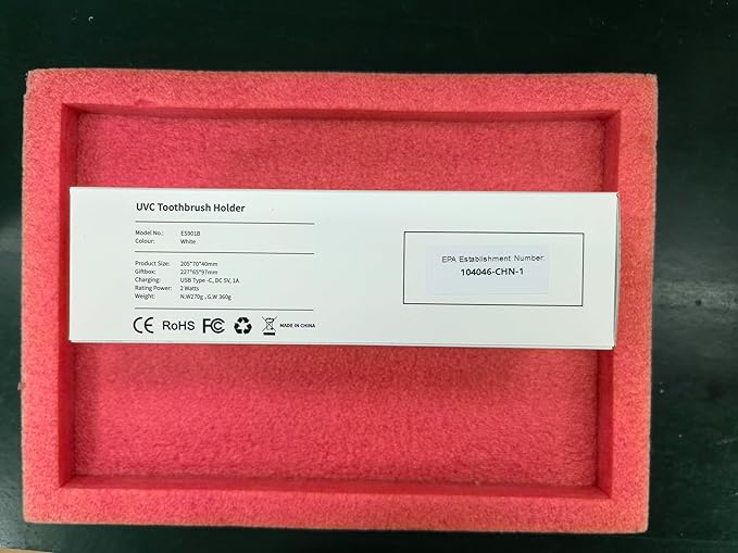 StarWin Toothbrush Cleaner, 5 Slots Wall Mounted Toothbrush Holder for Bathroom, Timer Function, Cordless & No Drilling