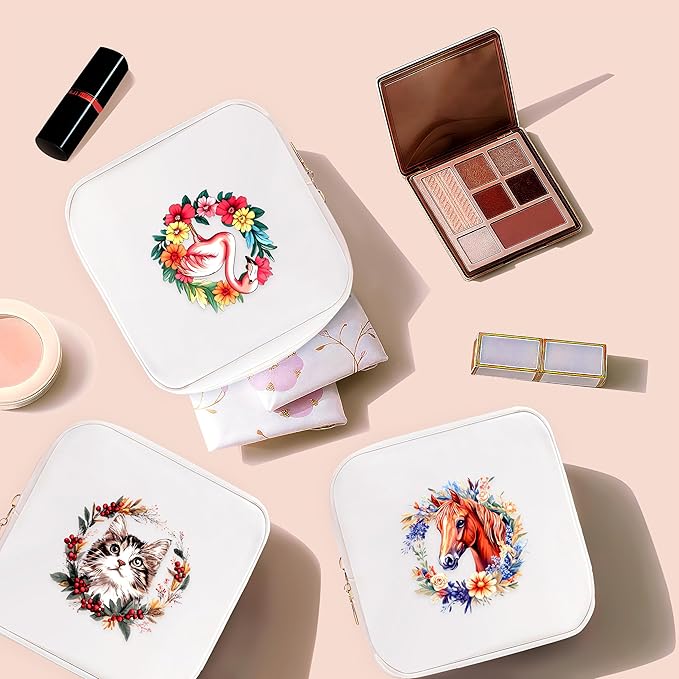 Flamingo Mini Makeup Bag, Flamingo Gift For Women Girls, Cute Portable Zipper Pouch Cosmetic Bag For Teen Girls Kids, Small Storage Bag For Sanitary Pad, Period napkin bag!