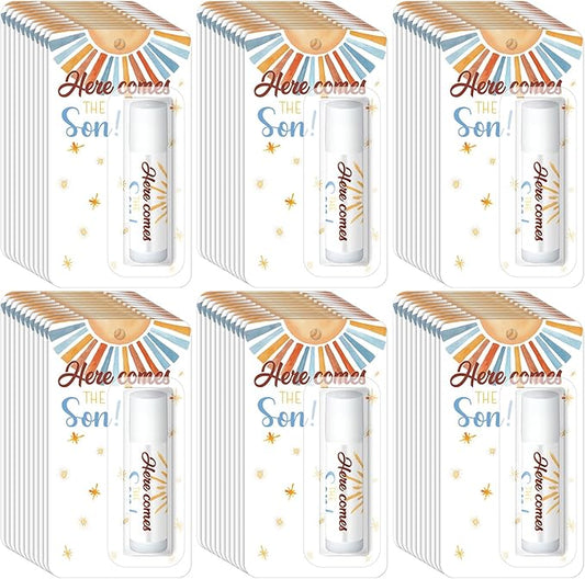 30 Pack Here Comes the Son Baby Shower Favors Games Prizes Party Gifts Bulk Sunshine Lip Balms for Winners Adults Guests Gender Reveal Favors Decorations Baby Shower Souvenirs Gift Bags Stuffers