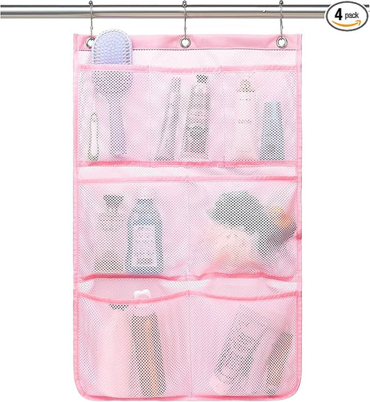 Mesh Shower Caddy Hanging, Quick-Drying Shower Organizer with 7 Pockets, Portable Bathroom Organizers and Storage for Shampoo, Soap, Loofah, Travel, and Cruise Essentials
