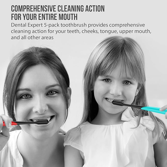 Soft Toothbrushes for Adults - Black Charcoal Toothbrush Ultra Soft for Sensitive Gums - Teeth Whitening Brush for Adults & Children [Extra Family Pack] Super Soft Tip Bristles (Colorful)