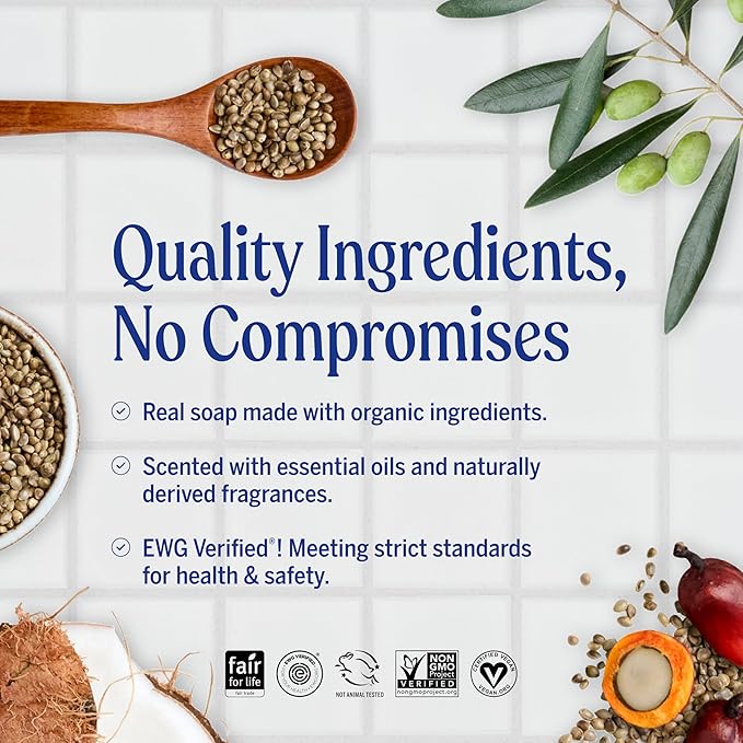 Dr. Bronner’s Pure-Castile Magic Liquid Soap - Made with Regenerative Organic Certified Oils - 18-in-1 Uses for Face, Body, Hand, Hair- Gentle on Sensitive Skin - All Natural Body Wash- Lavender, 32oz