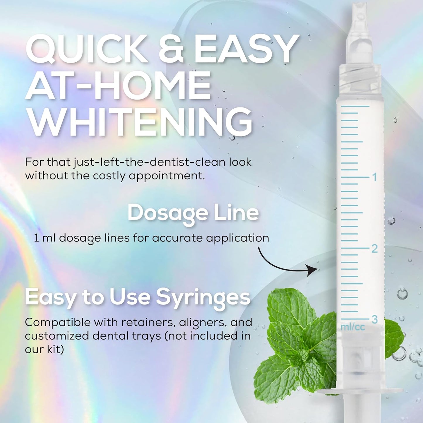 Venus Visage Teeth Whitening Gel Refill Kit Syringes (8 Pack) - 35% Carbamide Peroxide Teeth Whitener - No Sensitivity Teeth Whitening Gel for Trays - Teeth Whitening Kit Syringes for Brighter Smile