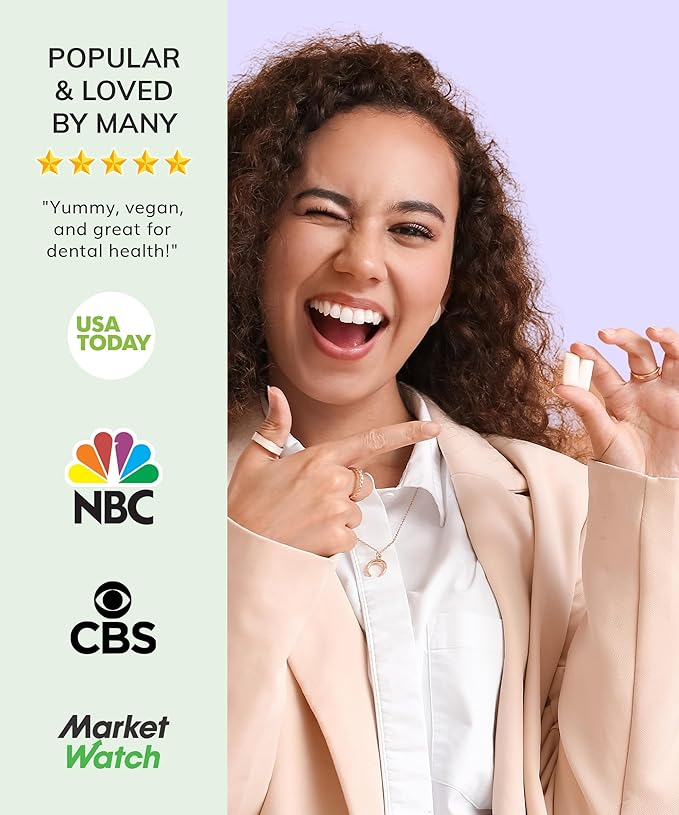 Sugar Free Natural Chewing Gum (84 Pcs) - Xylitol Gum with Stevia - Aspartame Free - All Natural Gum - Vegan, Gluten Free Keto - Spearmint