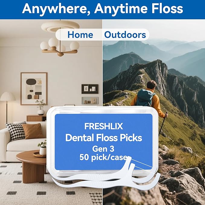 Dental Floss Picks 300 Count Tooth Picks Flossers Gen 3 Toothpicks Sticks to Remove Plaque & Protect Gingivae for Adults & Kids Teeth Cleaning