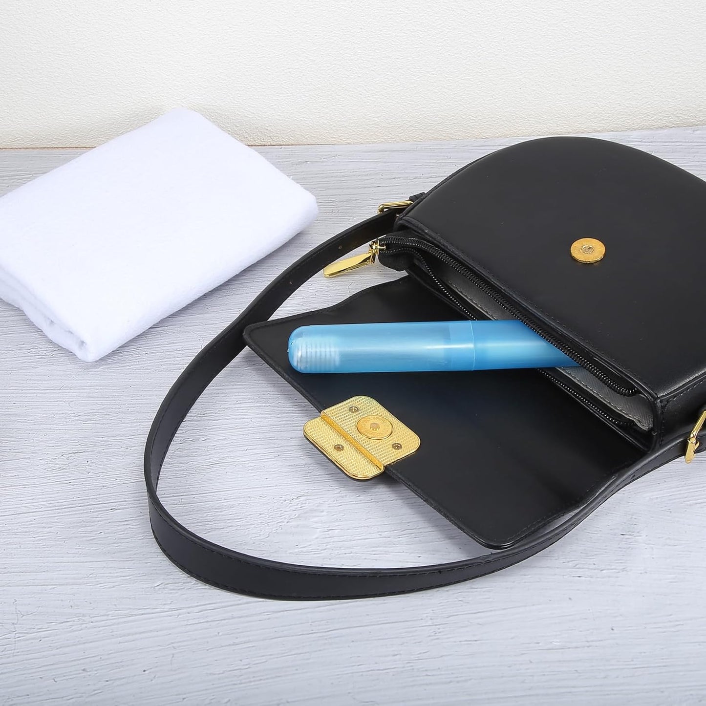 VOCOSTE 2 Pcs, Toothbrush Travel Case, Plastic, Lightweight Traveling Toothbrush Holders Case, for Travel Business, Blue Green, 7.48"x1.06"